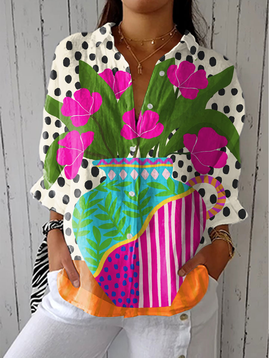 Amandine™ | Blouse Vase Fleuri
