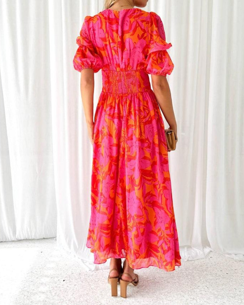 Gala - Vestido maxi de colores vibrantes