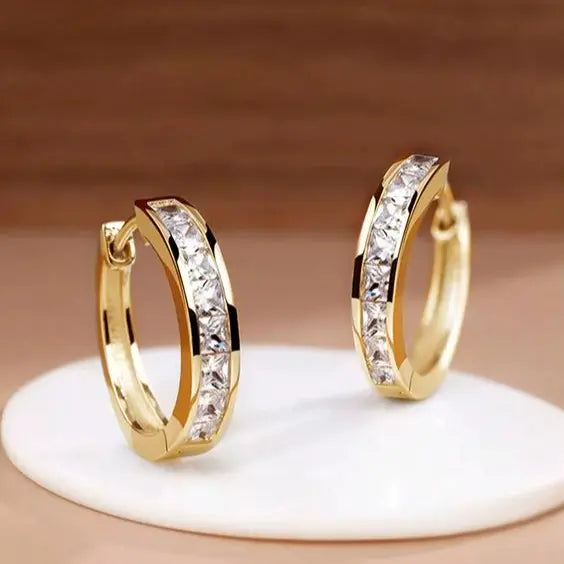 Montserrat - Boucles d'oreilles chic en or et cristal