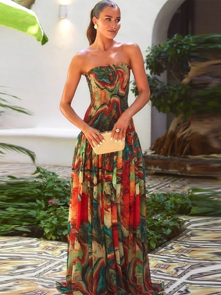 Robe longue bustier Isadora