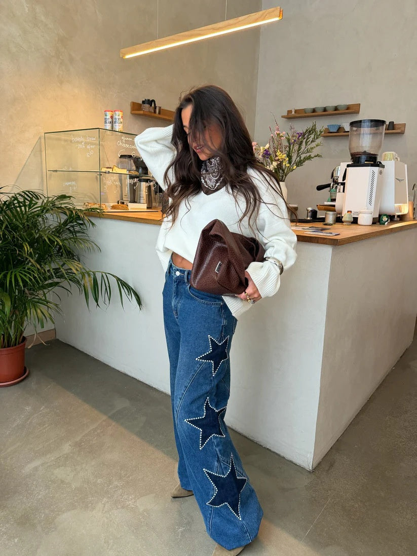 Sofía - Jeans rectos con estrellas