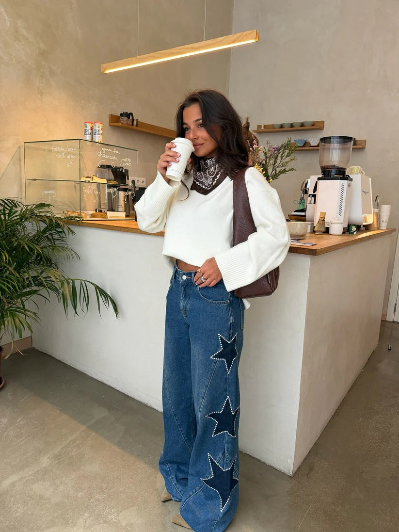 Sofía - Jeans rectos con estrellas