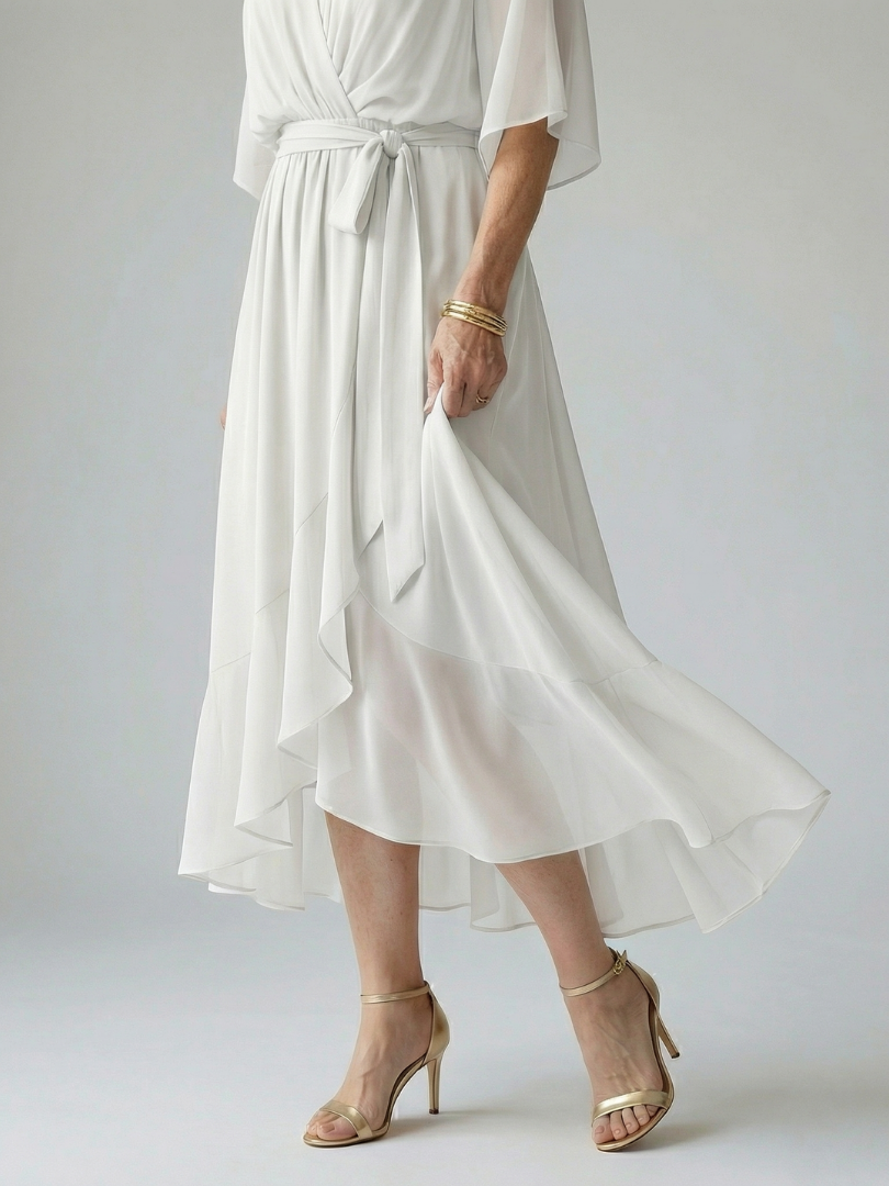 ROCÍO | Robe midi drapée Elric