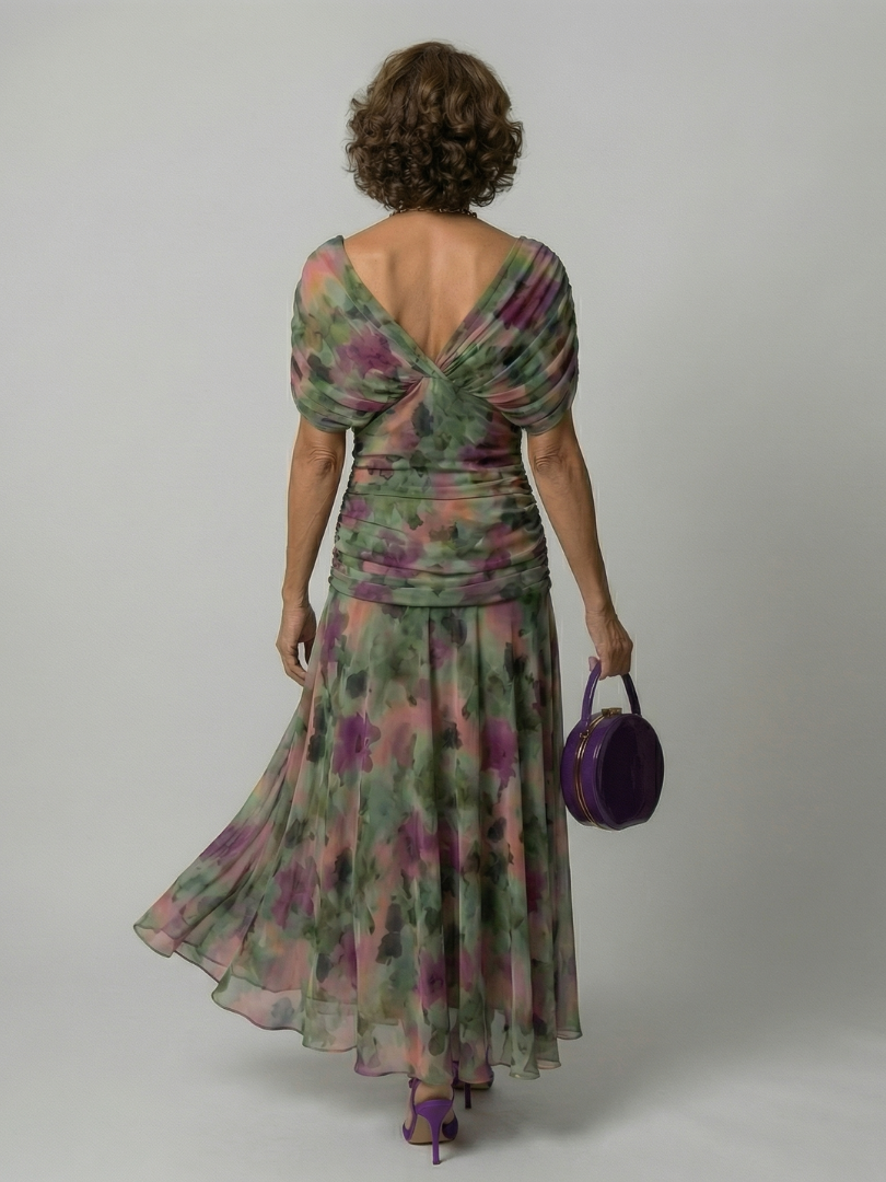 ROCÍO | Vestido Midi Casual de Hombros Descubiertos Carla
