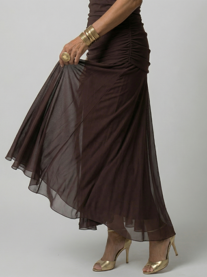 ROCÍO | Vestido Midi Casual de Hombros Descubiertos Carla