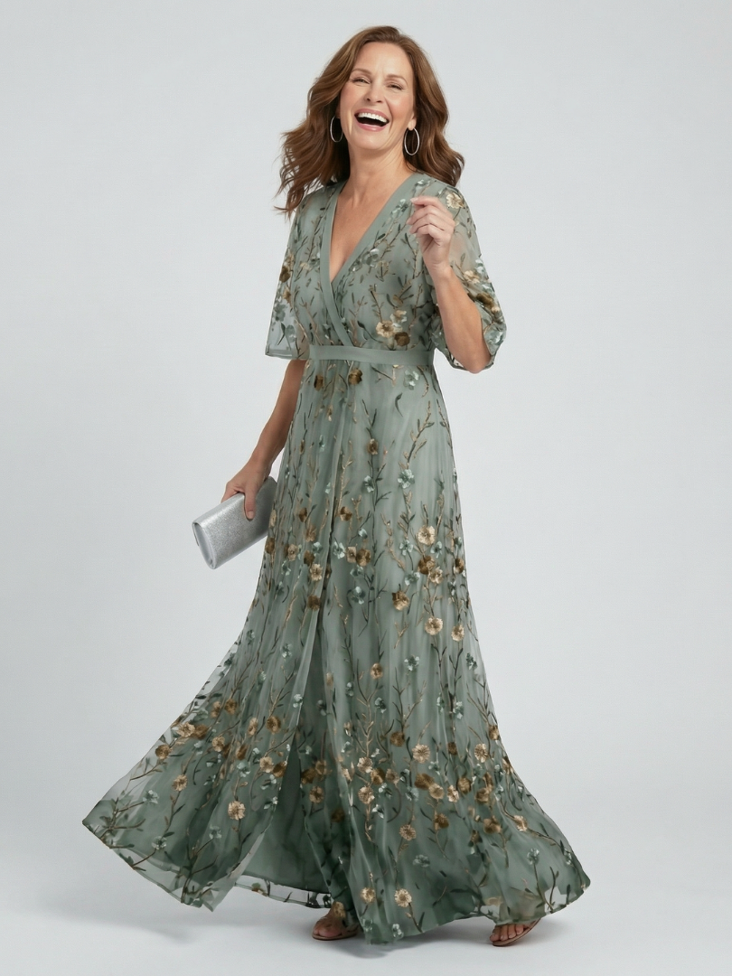 ROCÍO | Robe longue à dos nu à fleurs Selena