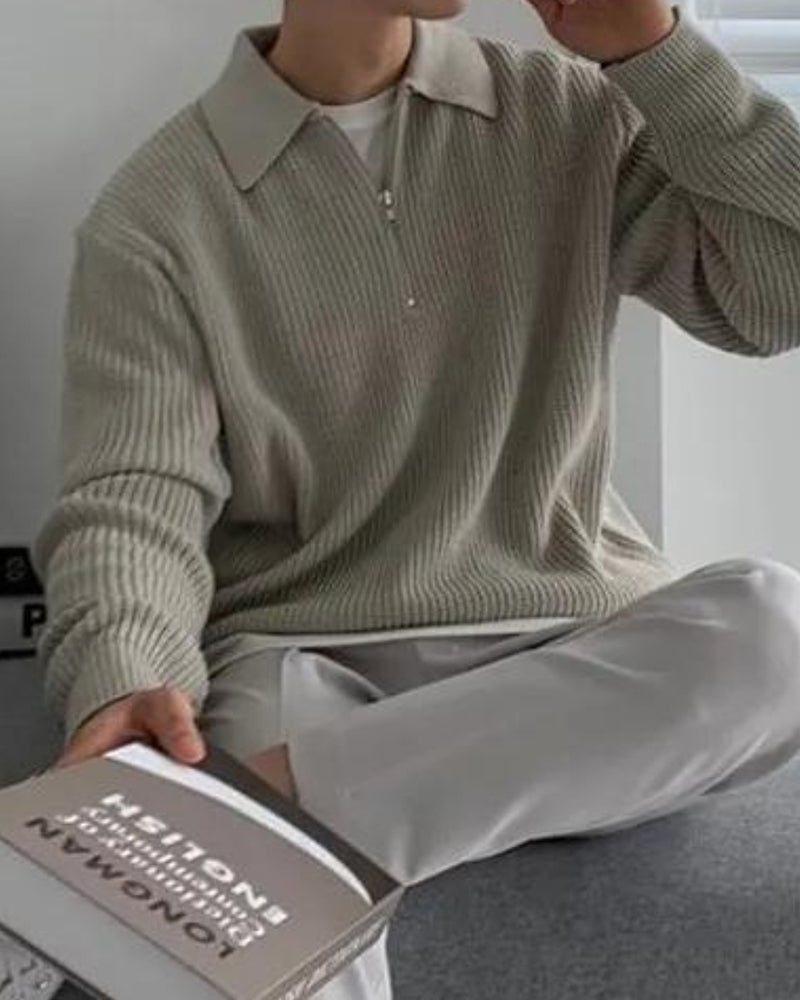 Pull en maille zippé Lugano