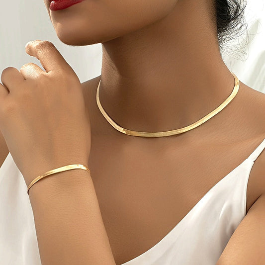 Séraphine™ | Set Collier Chaîne Serpent Vintage