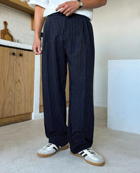 Pantalon large à fines rayures St Andrews