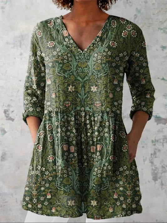 Addison | Blouse longue à col en V