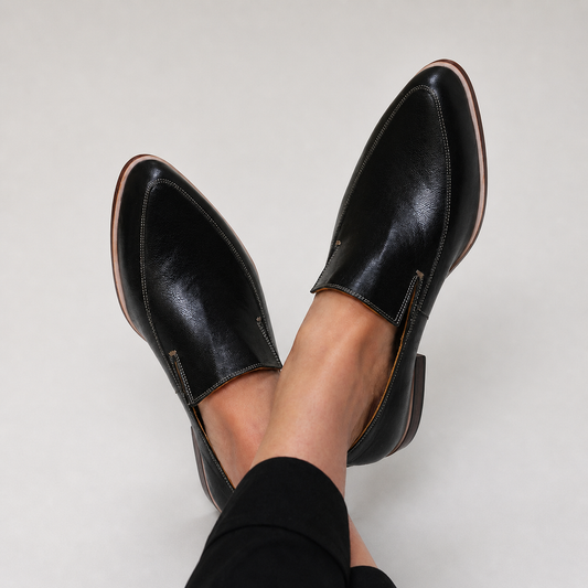 Zoé™ | Mocassin Patchwork Noir