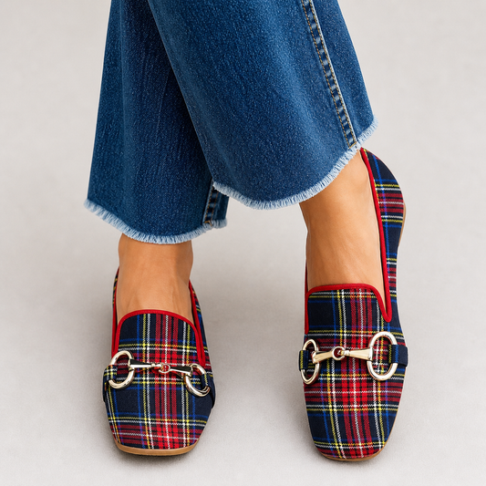Mélanie™ | Mocassin à Carreaux