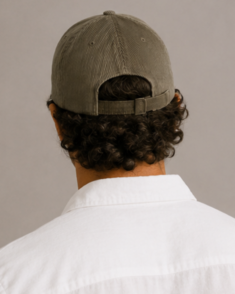 Casquette 100 % velours côtelé