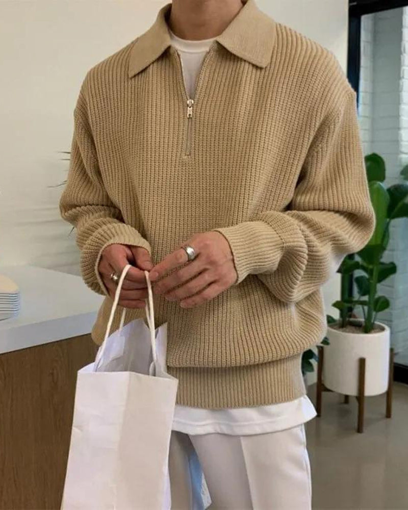 Pull en maille zippé Lugano