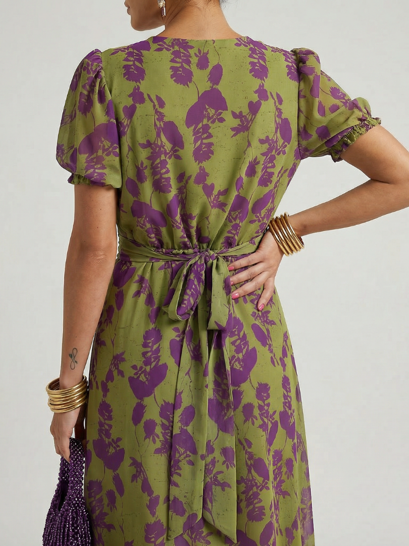 ROCÍO | Robe midi ample à motif floral Virel