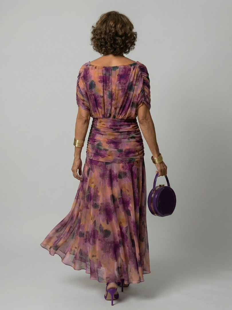 ROCÍO | Vestido Midi Casual de Hombros Descubiertos Carla