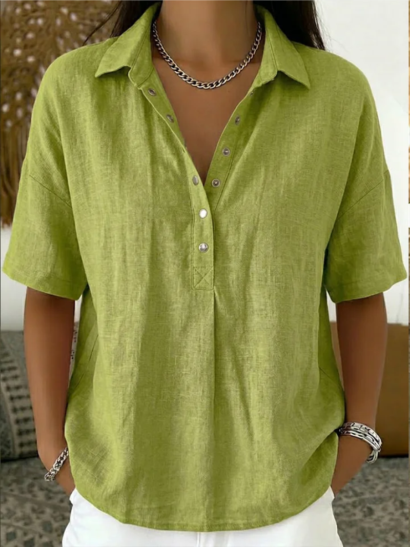Marina - Blusa ligera de cuello clásico