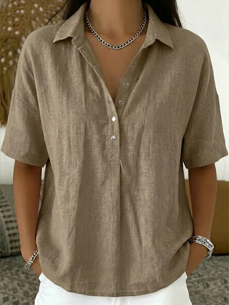 Marina - Blusa ligera de cuello clásico