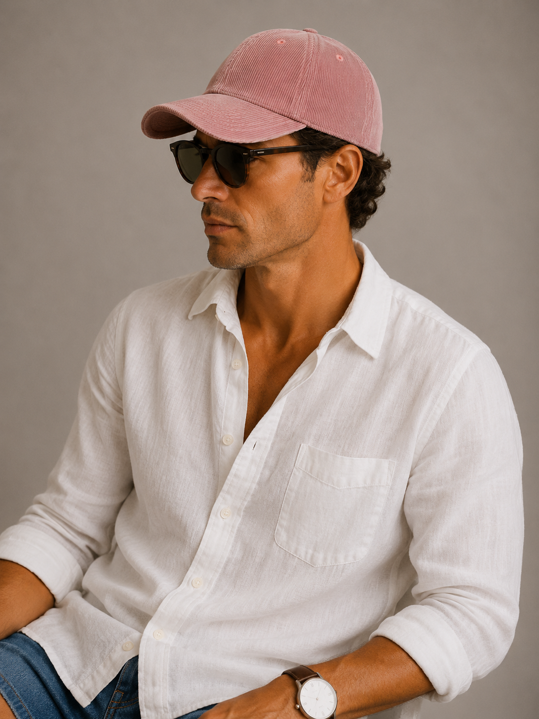 Casquette 100 % velours côtelé