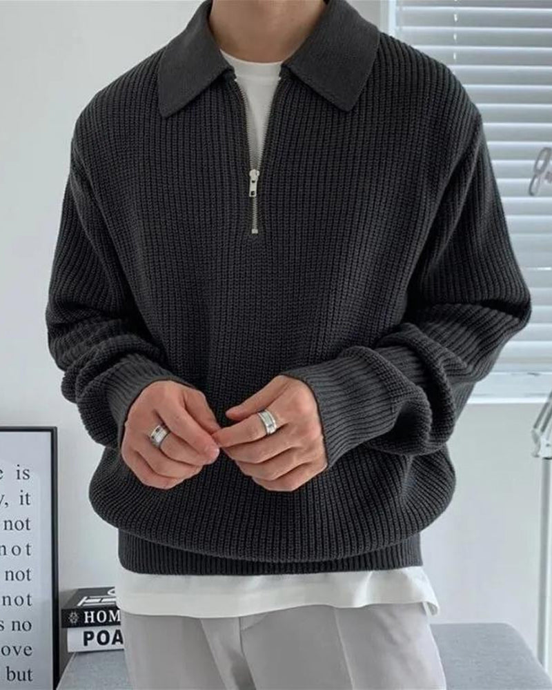 Pull en maille zippé Lugano