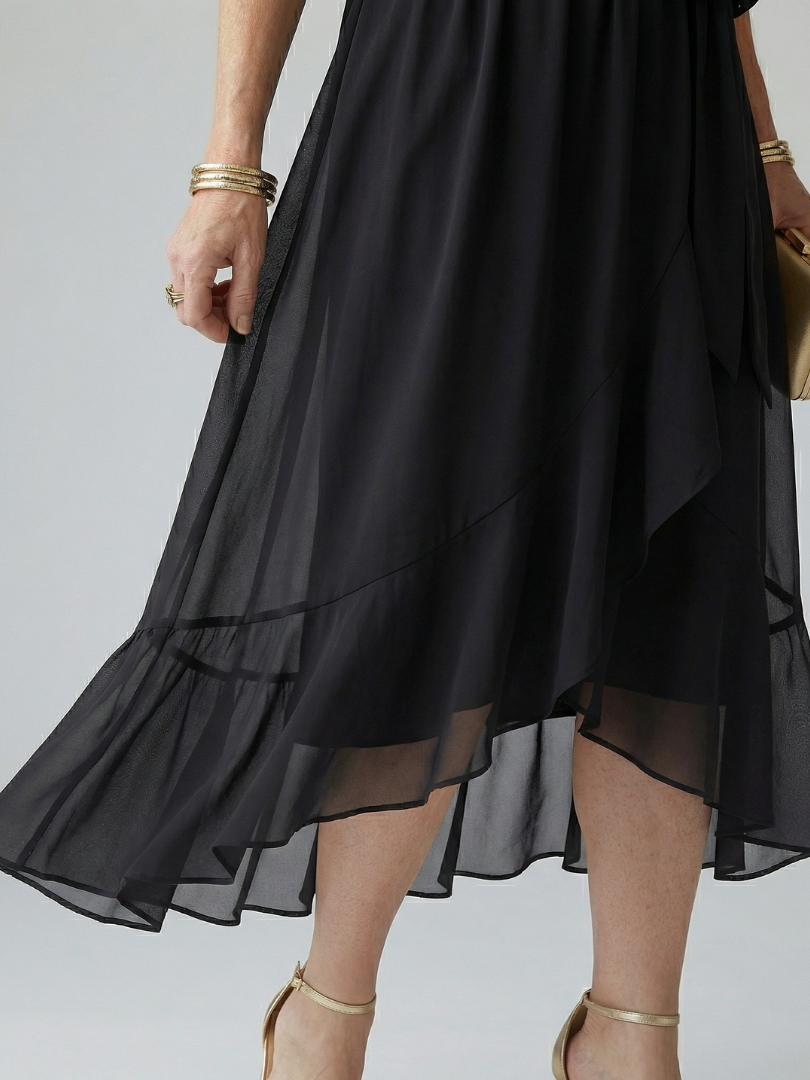 ROCÍO | Robe midi drapée Elric