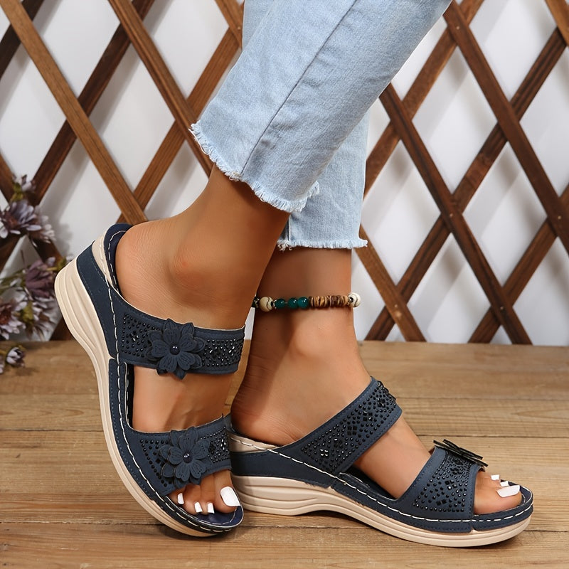 Renée™ | Sandales Confort Compensées