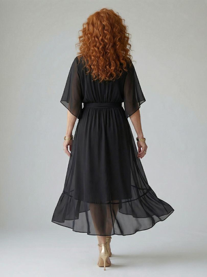 ROCÍO | Robe midi drapée Elric