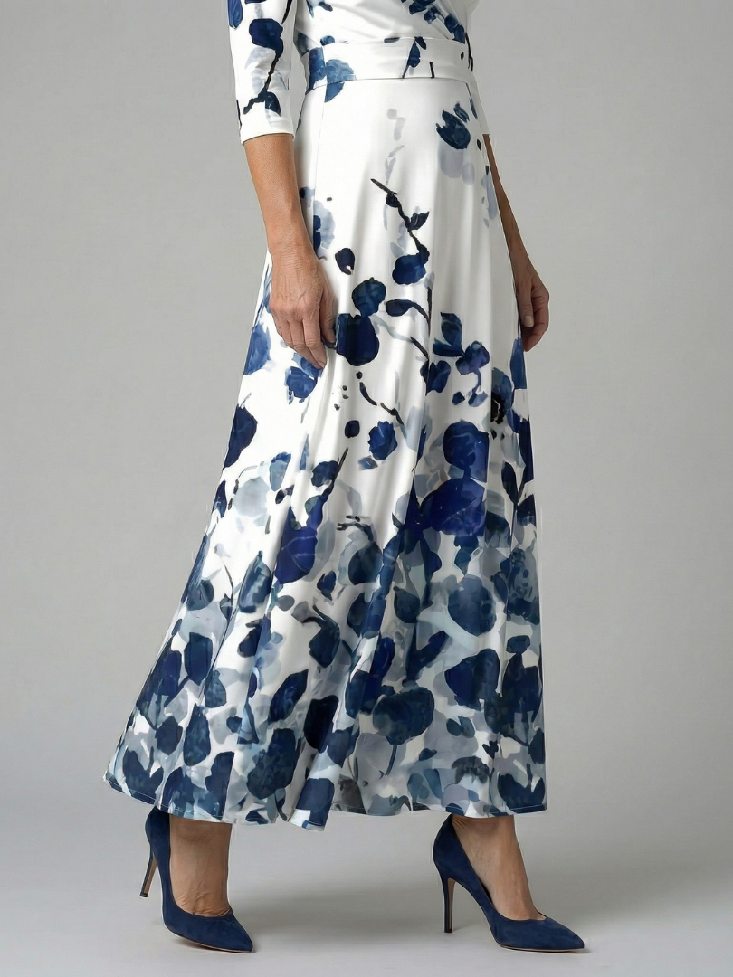 ROCÍO | Robe midi croisée avec col Celine