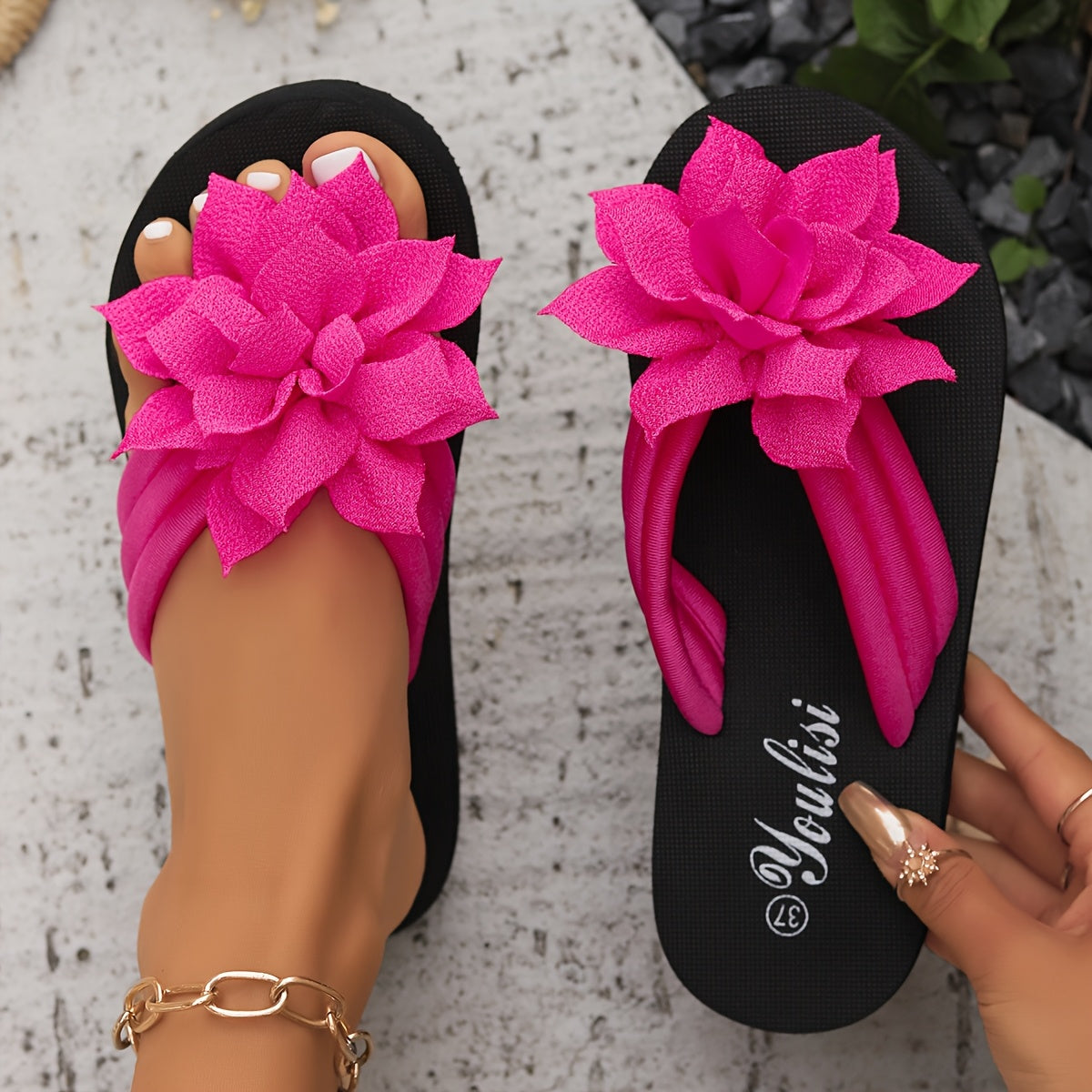 Aliette™ | Sandale Fleur Élégante