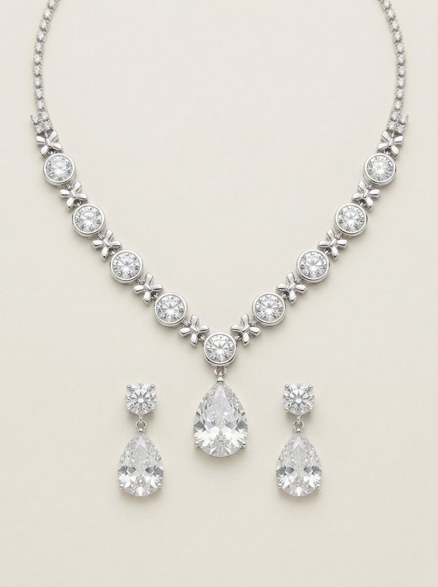Véra - Élégante parure de bijoux en cristal