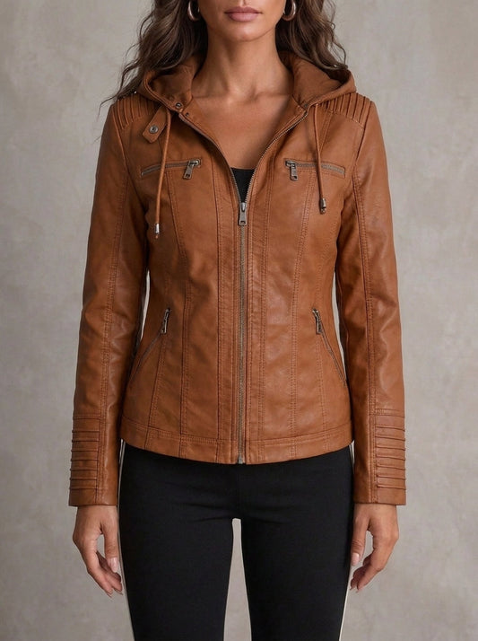 Margaux – Veste en Cuir Résistante et Élégante