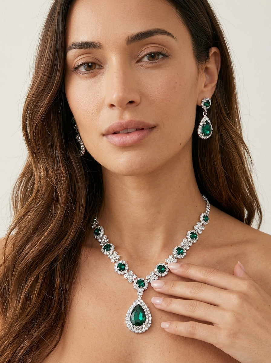 Véra - Élégante parure de bijoux en cristal