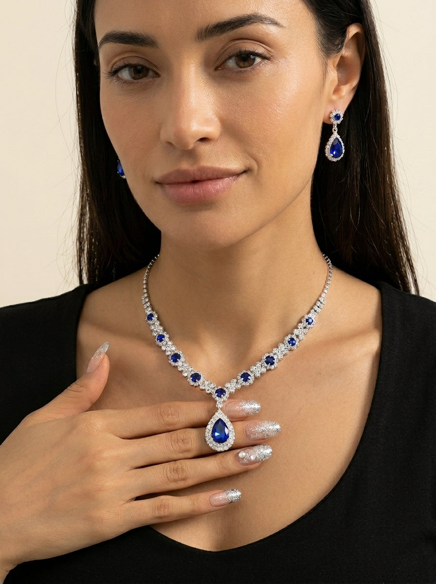 Véra - Élégante parure de bijoux en cristal