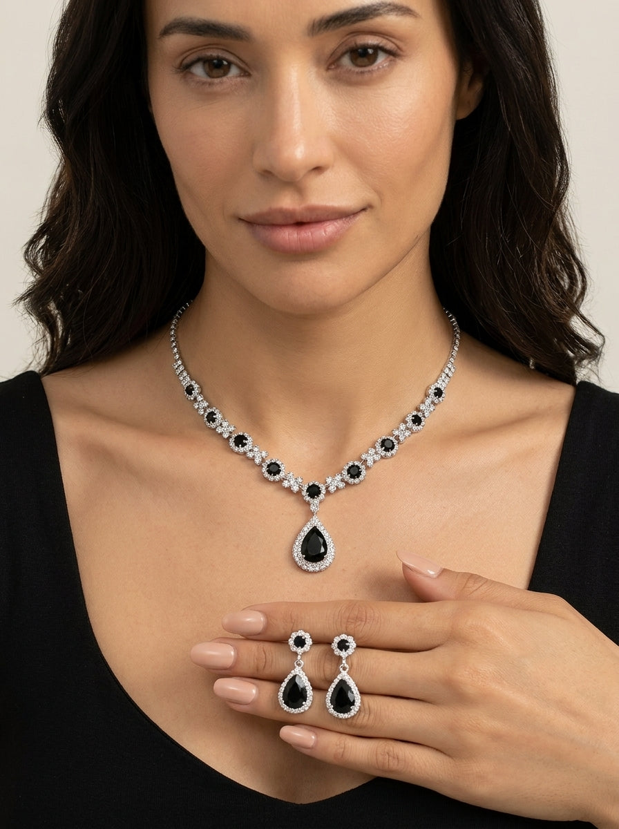 Véra - Élégante parure de bijoux en cristal