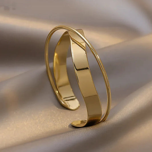 Constance™ | Bracelet Doré Poli Classique