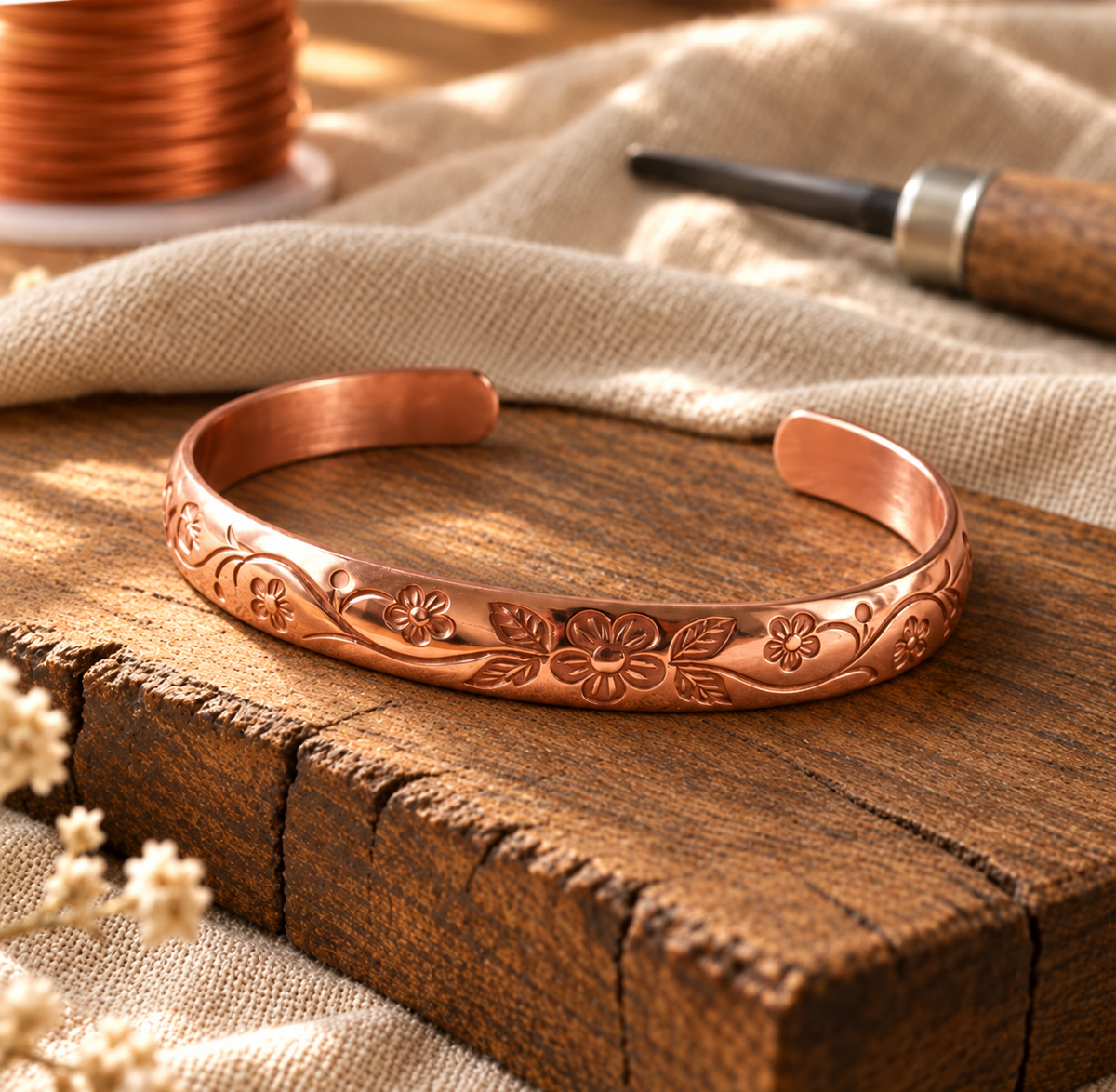 Pulsera de cobre Bloom