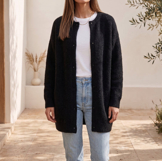 Alicia | Long cardigan en maille douce
