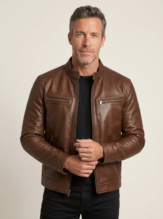 Guido | Veste en cuir vintage