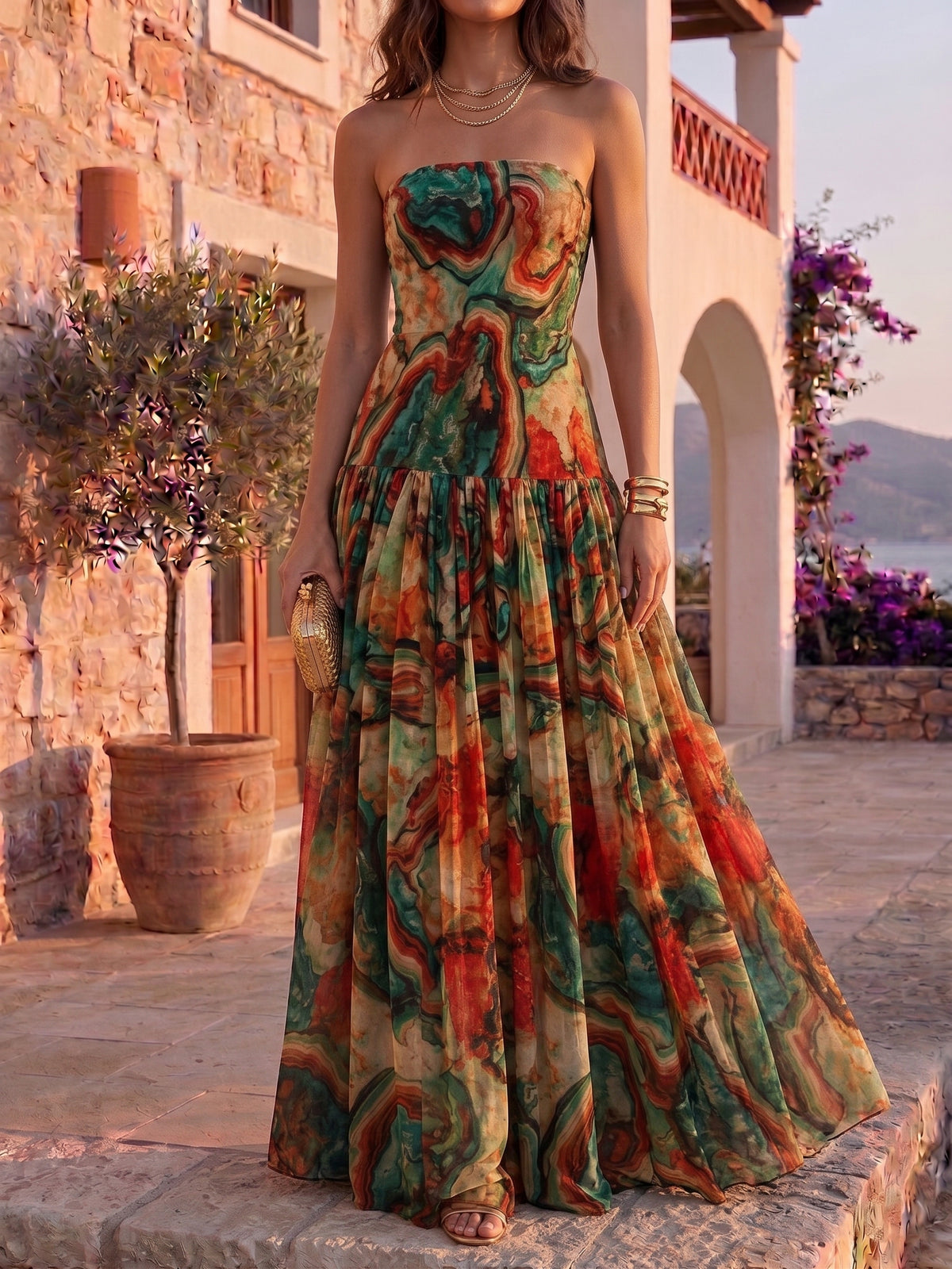 Robe longue bustier Isadora