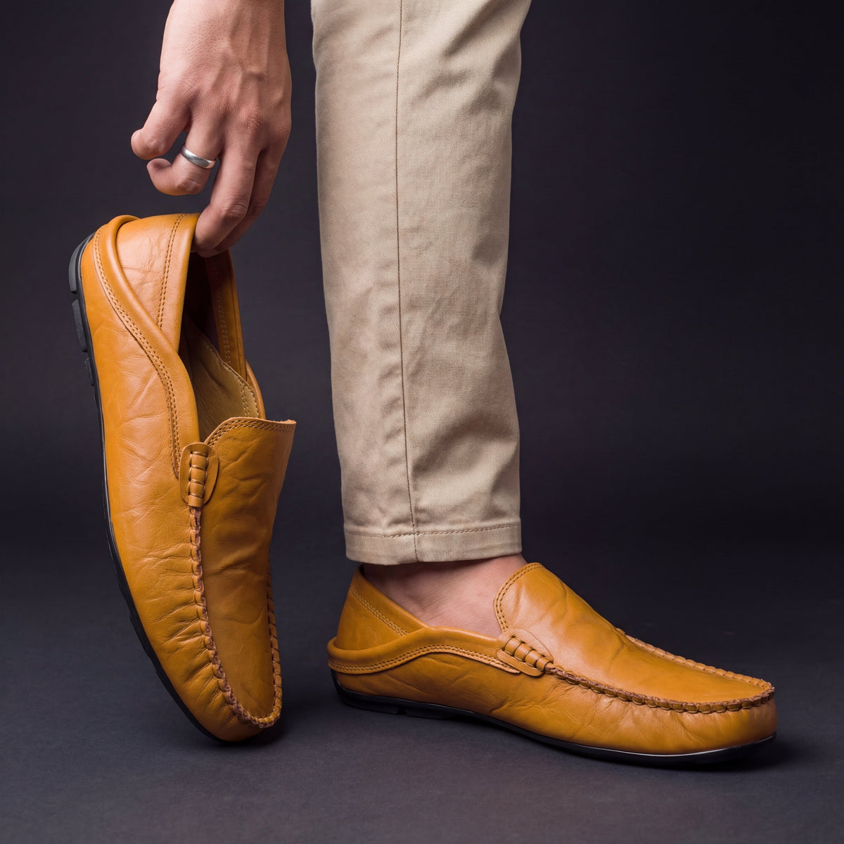 Antonio - Mocasines de cuero suave