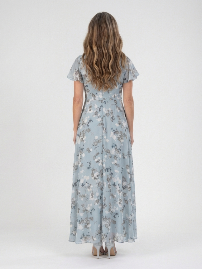 ROCÍO | Robe longue en mousseline à fleurs Irene