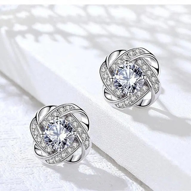Roseline™ | Boucles d'Oreilles Spirale Florale Dorées