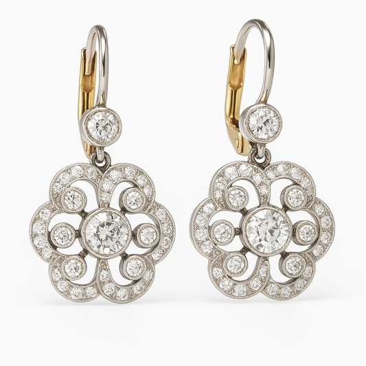 Berthe™ | Boucles d'Oreilles Mandala Cristal Rétro