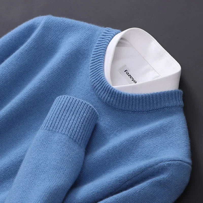 Marcelo - Jersey de punto suave con cuello redondo