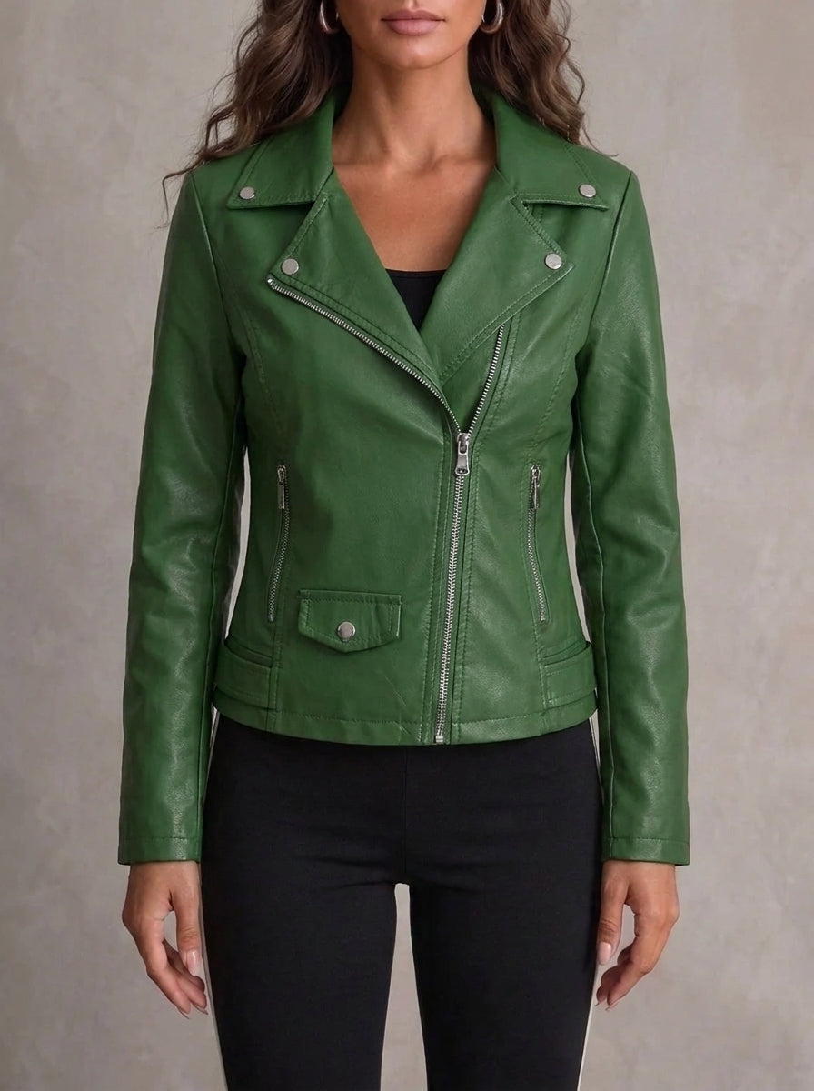Ana - Veste en cuir résistante et élégante