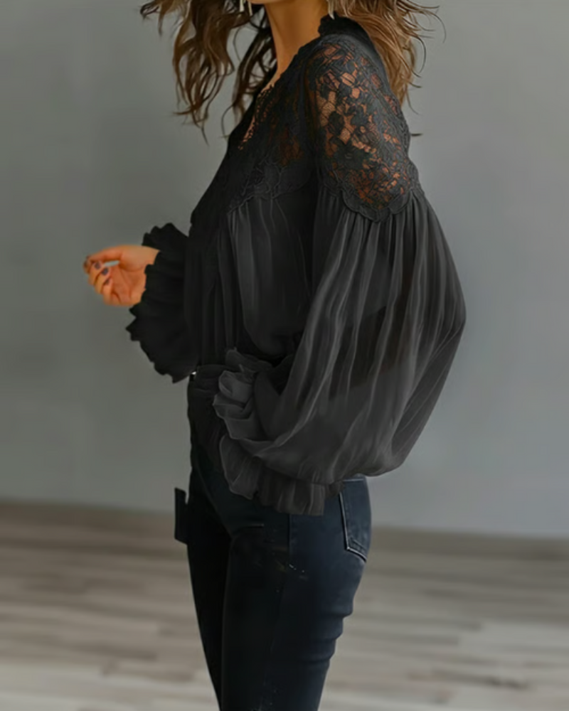 Céleste | Blouse Romantique à Dentelle