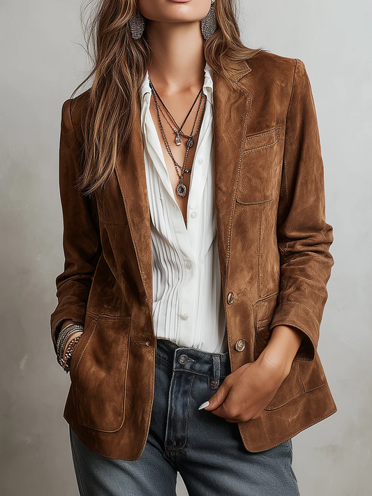Cristina - Blazer vintage marron