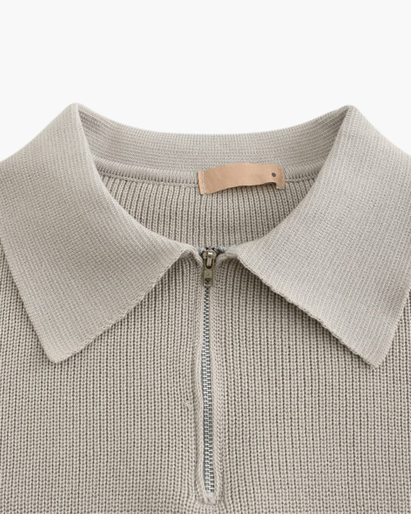 Pull en maille zippé Lugano