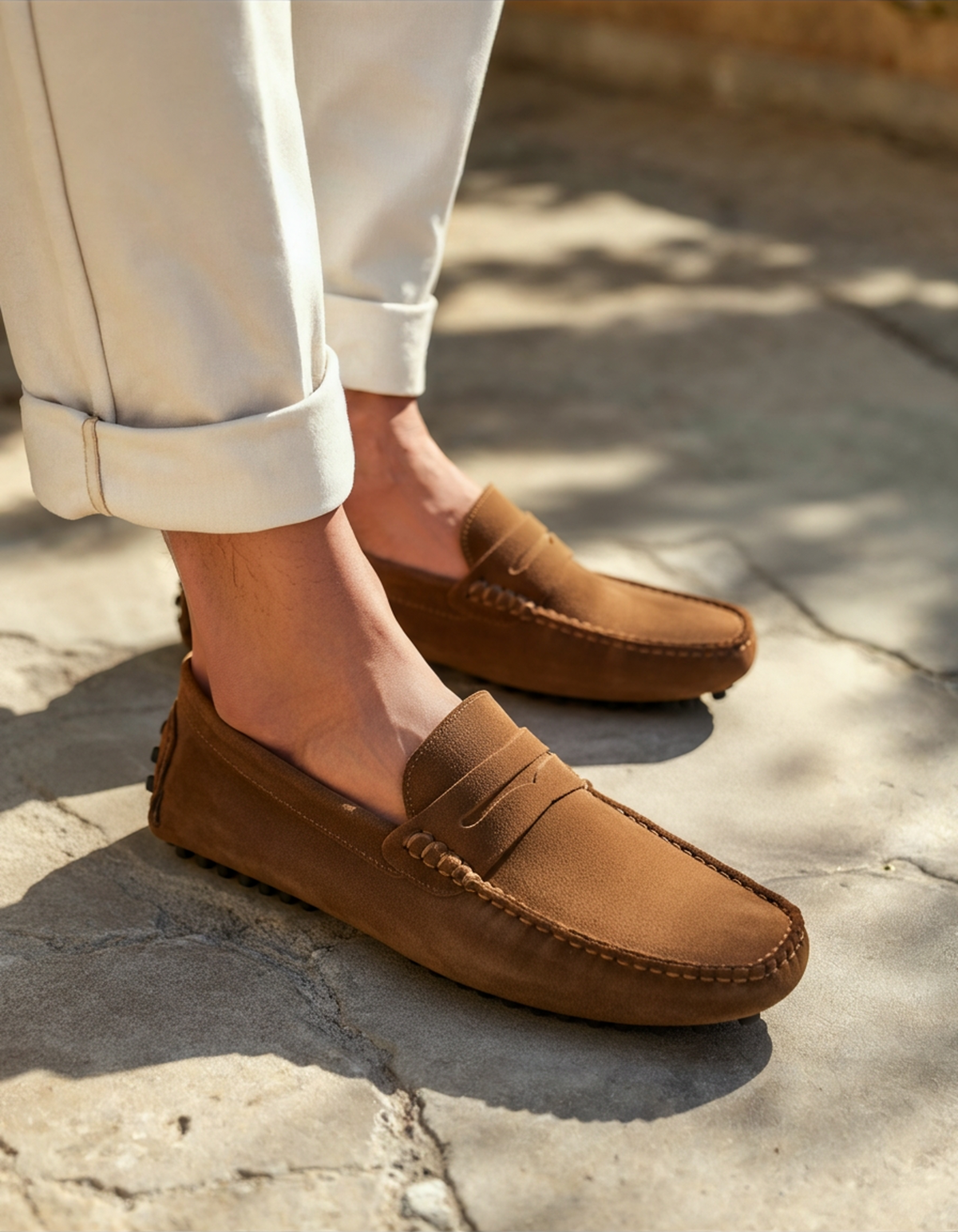 Mocassins Driver en daim Monaco