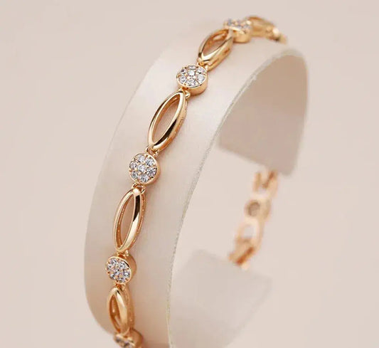 Clarisse™ | Bracelet Doré aux Accents de Zircon